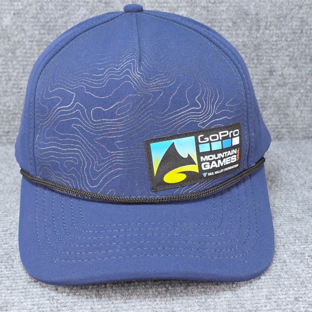 GoPro Mountain Games Hat Adult Strap Back Blue Vail Outdoor Ski Hike YoColorado